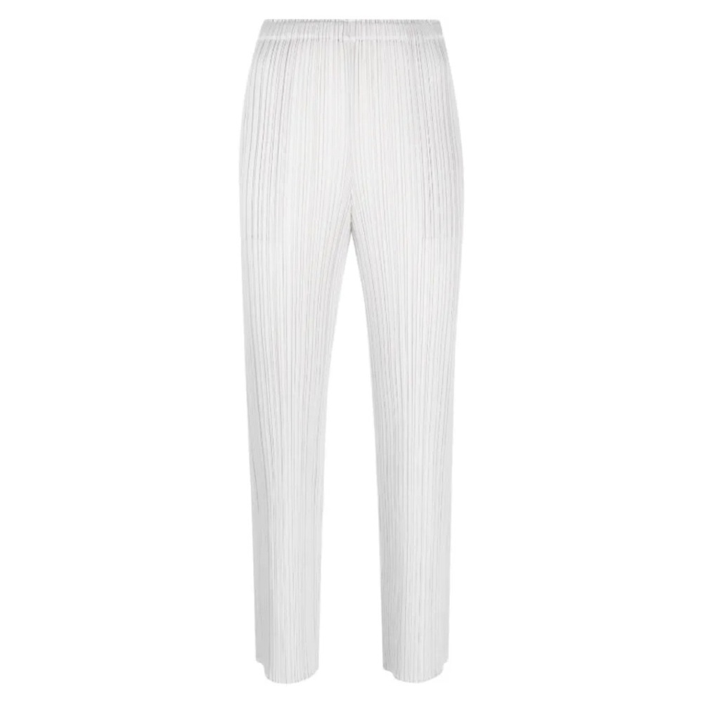 Pleats Please Issey Miyake plissé cropped trousers